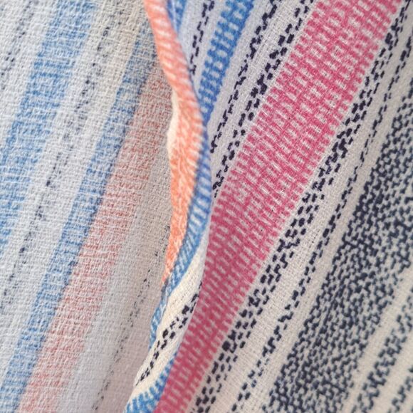 PACIFIC BEACH wide leg striped pants beach coverup splits up both sides size L - Picture 7 of 11